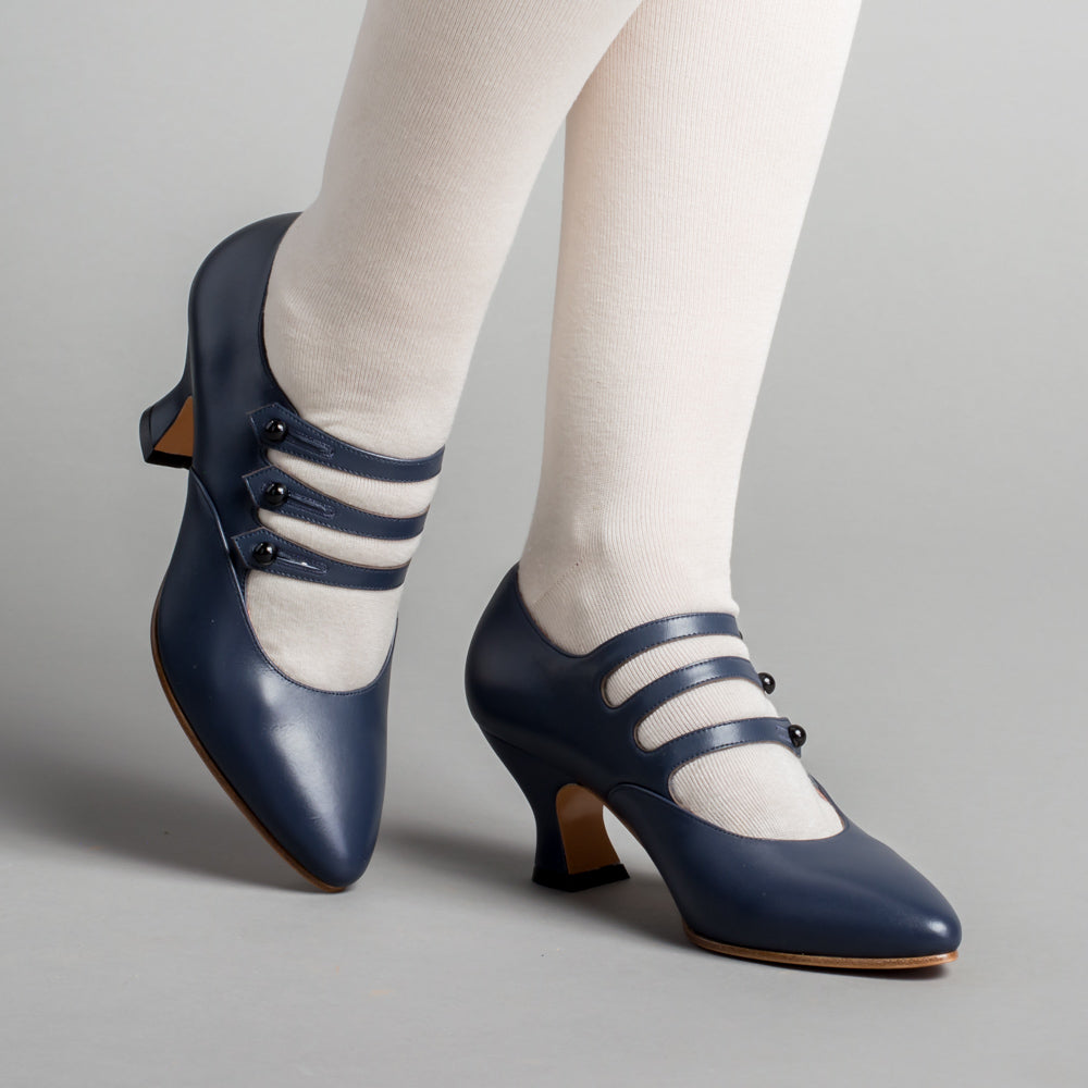 Bellatrix Edwardian Shoes (Navy) – American Duchess