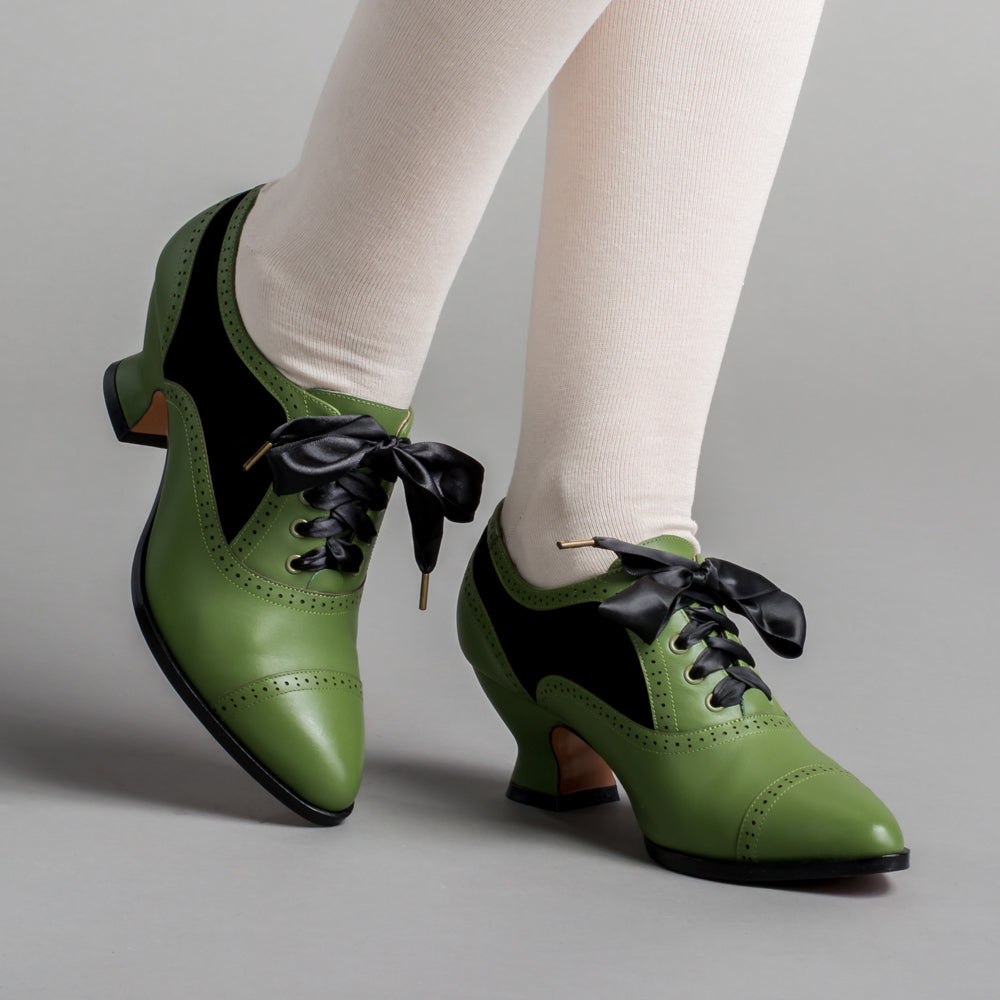 Lucille Edwardian Oxfords (Green/Black) American Duchess Lucille Edwardian Oxfords (Green/Black) American Duchess