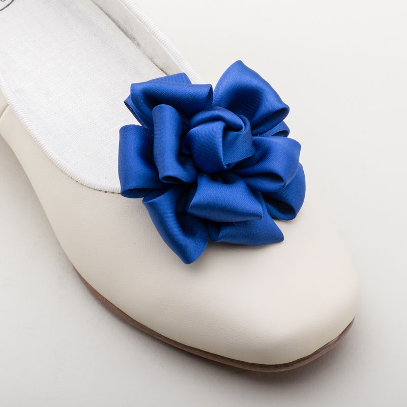 Small Satin Rose Shoe Clips