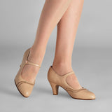 Vera 1920s Bar Shoes (Almond)