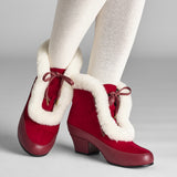 Alpen Retro Winter Booties (Oxblood/Ivory)