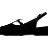 Betty Vintage Sandals (Black Suede)
