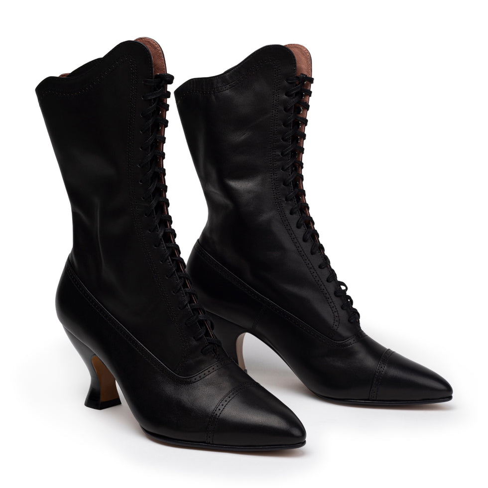 Edith Edwardian Boots Wide (Black) – American Duchess