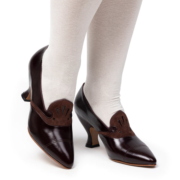 Elsie Edwardian Pumps (Cordovan/Chocolate) 8.5