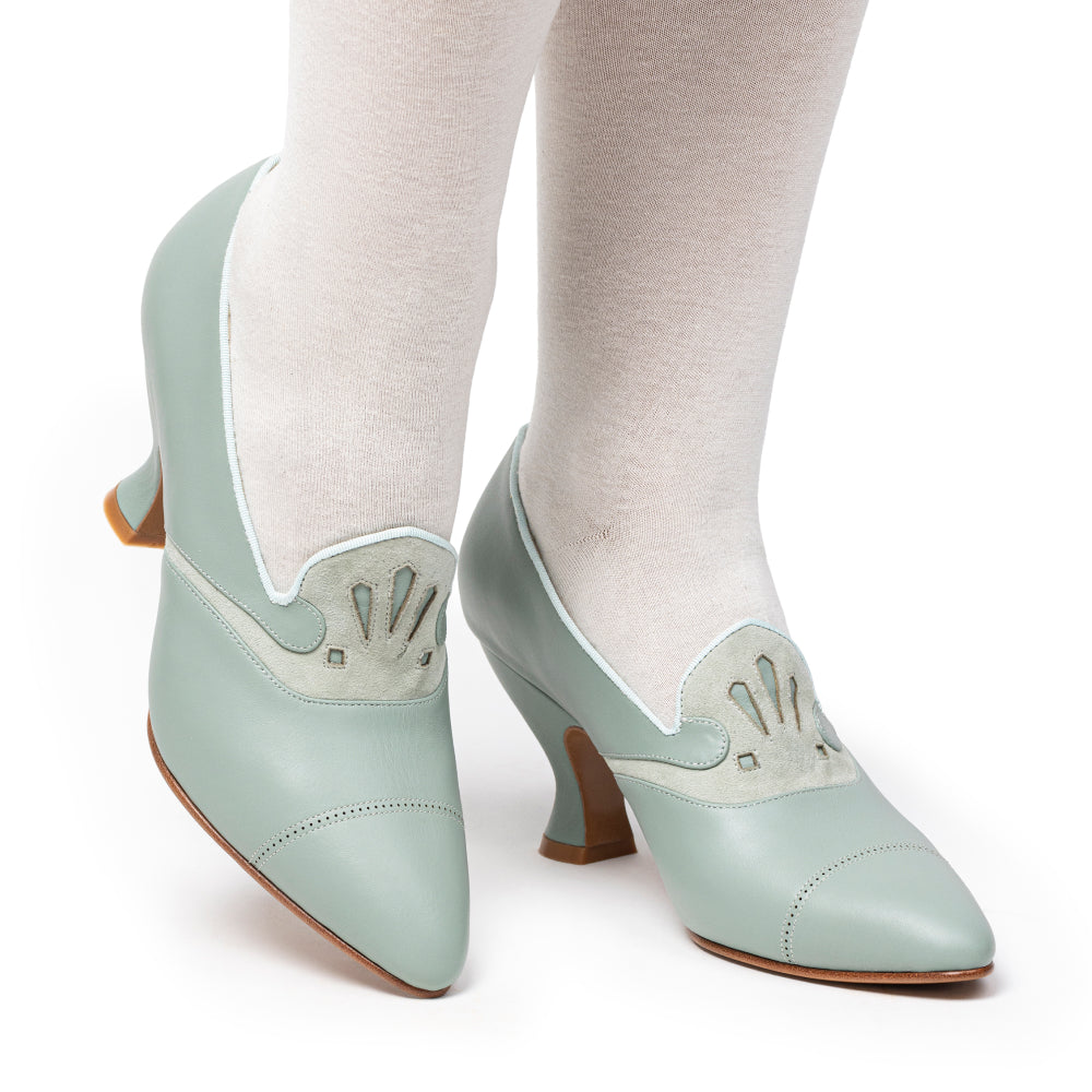 seafoam green dress shoes Elsie Edwardian Pumps (Seafoam) 8 Pista Green Luxury Dress