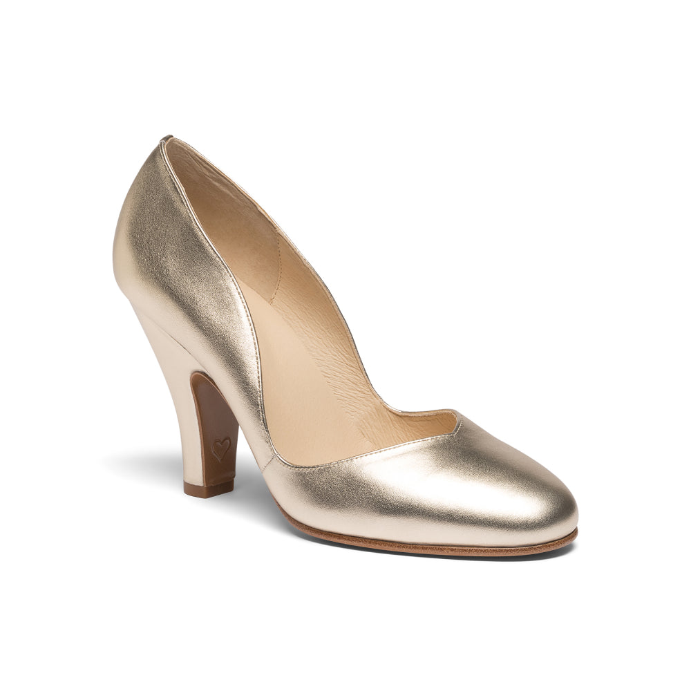 Ginger Vintage Pumps (Gold) – American Duchess