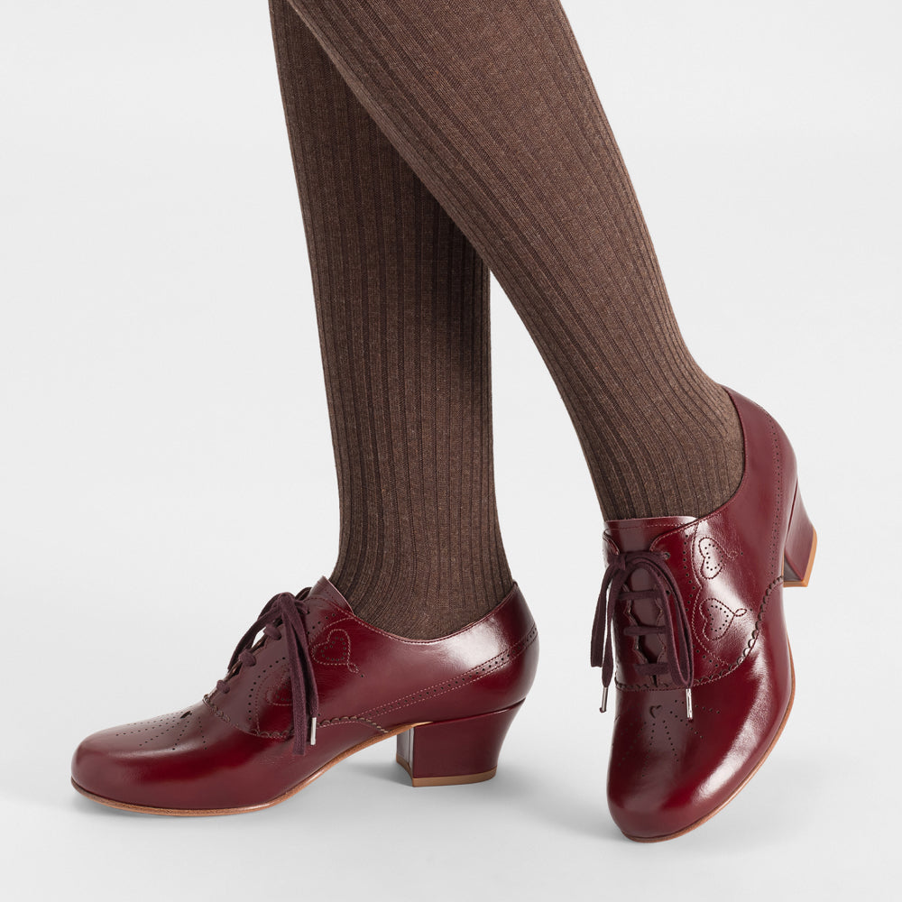 Gretel Vintage Oxfords (Burgundy) 6.5