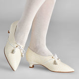 PRE-ORDER Gwyneth Printed Pumps (Ivory/Gold)