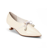 PRE-ORDER Gwyneth Printed Pumps (Ivory/Gold)