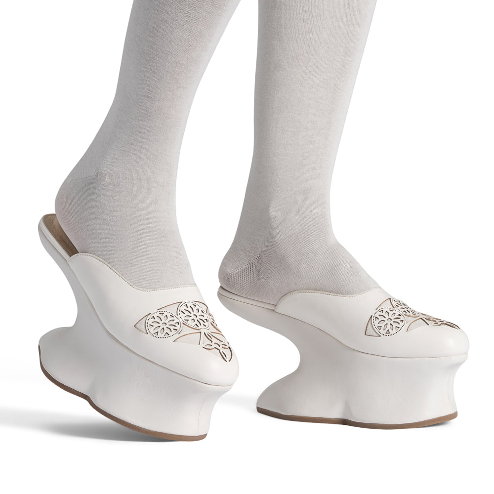 Isabella Venetian Chopines (Ivory) – American Duchess