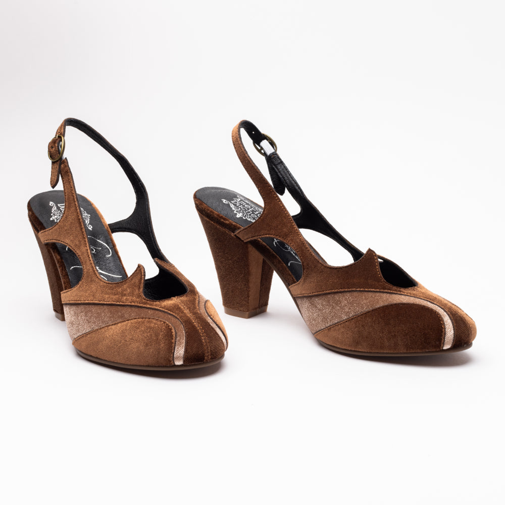 工芸品   / PRETTY LADIES Kathryn Kathryn Vintage Slingbacks (Hazelnut Wand) – American Duchess