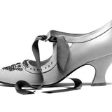 Laurel Beaded Edwardian Shoes (Dusty Lilac)