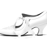 Laurel Beaded Edwardian Shoes Wide (Soft White)