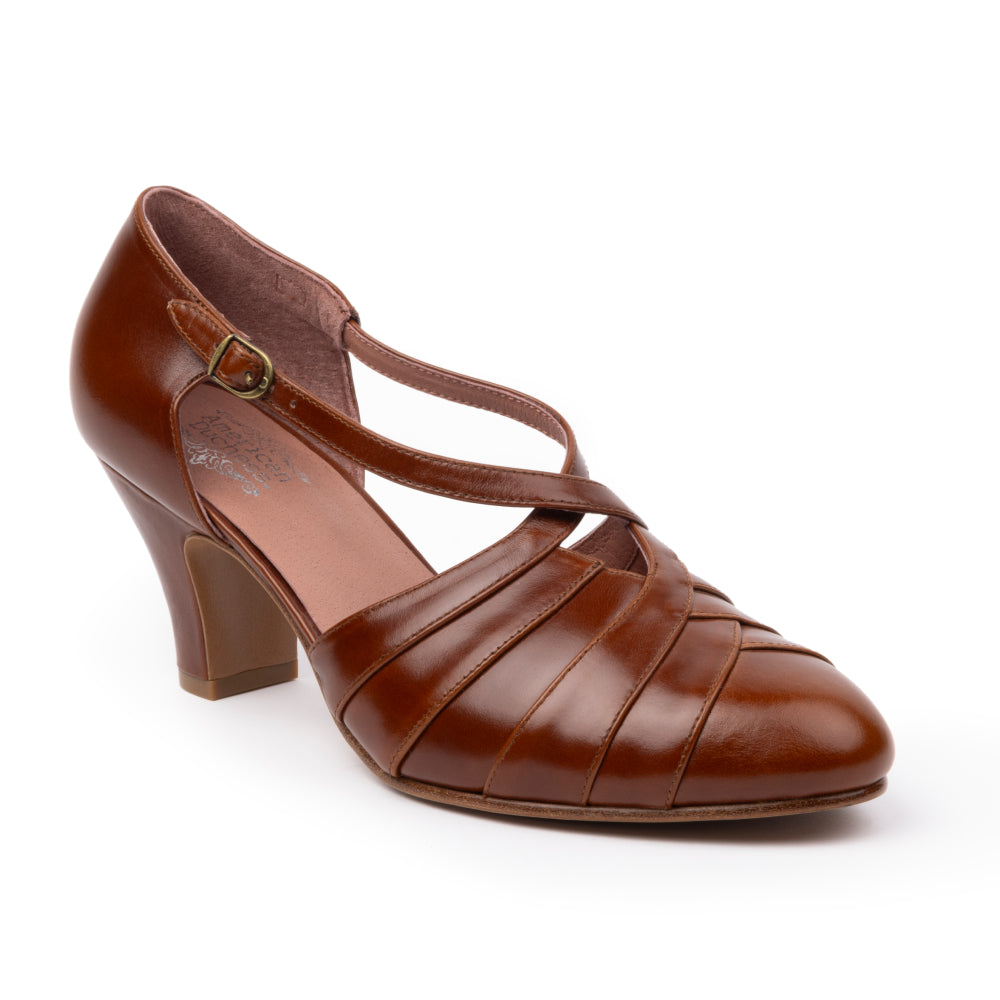 Melrose Vintage Pumps (Walnut) – American Duchess