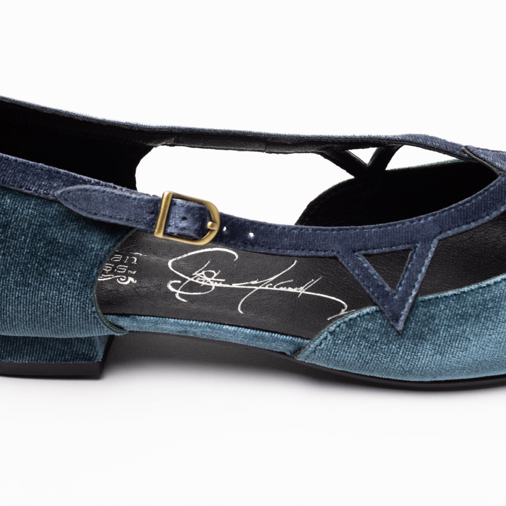 Mildred Vintage Flats (Twilight Blue) – American Duchess