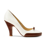 PRE-ORDER Suzette Spectator Pumps (Walnut/Ivory)