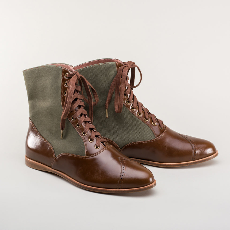 Anne Boots (Brown/Olive) – American Duchess
