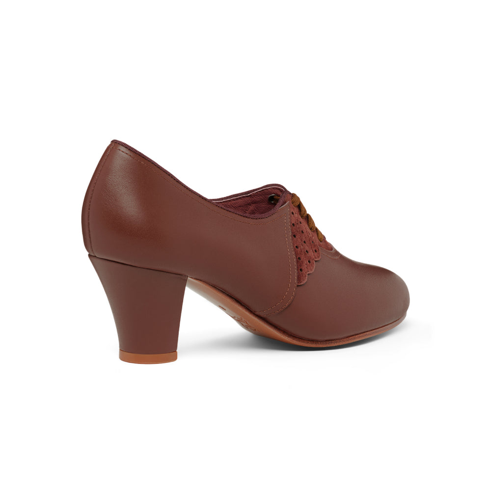 Annette Vintage Oxfords (Chestnut) – American Duchess