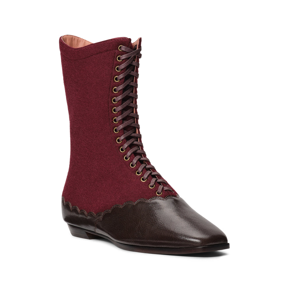 Balmoral Boots (Espresso/Burgundy) – American Duchess