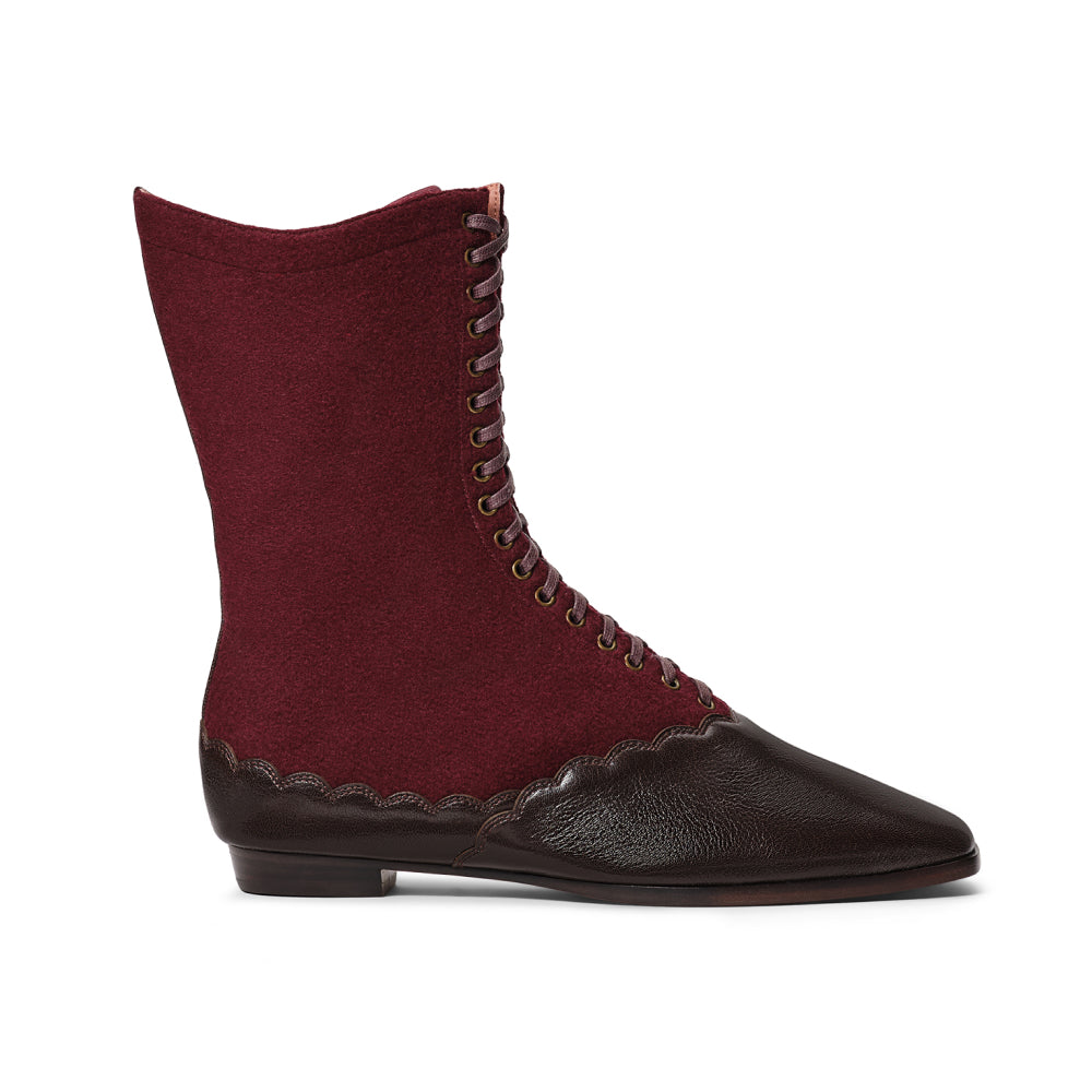 Balmoral Boots (Espresso/Burgundy) – American Duchess