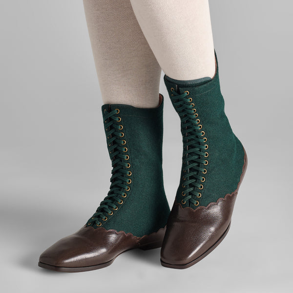 Balmoral Boots (Espresso/Evergreen) – American Duchess