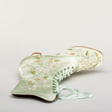 Flora Embroidered Boots Wide (Celadon Green)