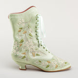Flora Embroidered Boots Wide (Celadon Green)