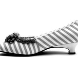 Josephine 18th Century Pumps (Blue/White)