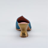 Charlotte 18th Century Mules (Teal)