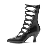 Cleo Edwardian Boots (Black Cherry)