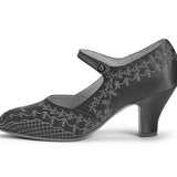 PRE-ORDER Eloise 1920s Shoes Wide (Burgundy/Gold)