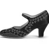 PRE-ORDER Eloise 1920s Shoes Wide (Emerald/Gold)