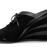 Esme 1930s Wedges (Black/Black)