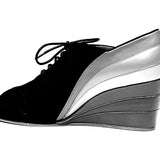 Esme 1930s Wedges Pride Edition (Black/Rainbow)