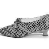 PRE-ORDER Gwyneth Printed Pumps (Seafoam/Black)