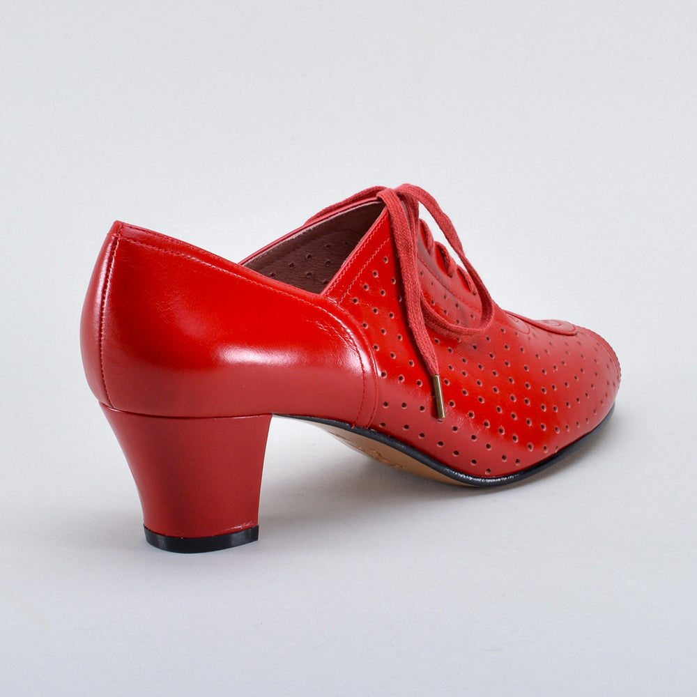 Jenny Women’s Vintage Oxfords (Cherry Red) – American Duchess