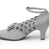 Jessie Vintage Pumps (Pink Suede)