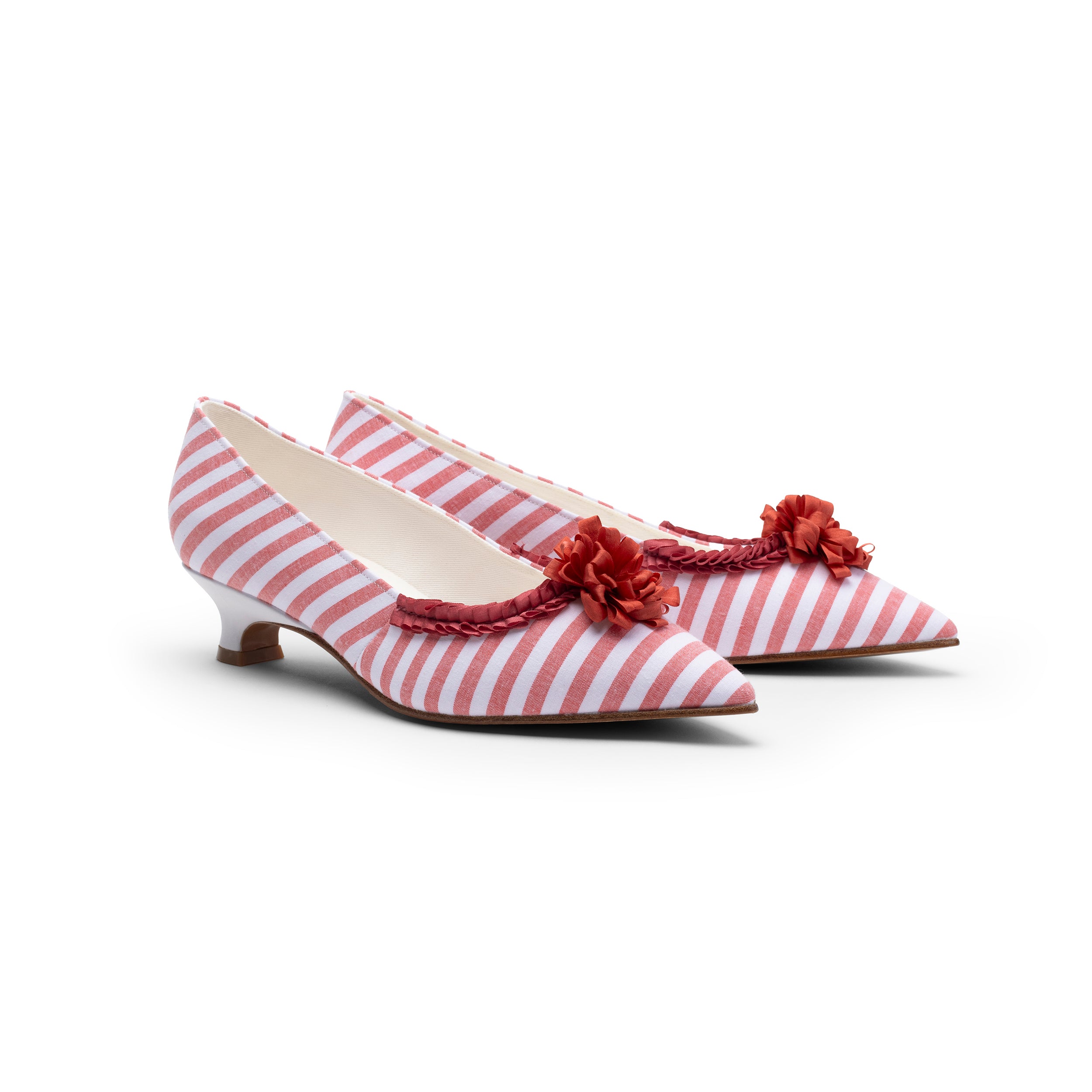 Josephine 18th Century Pumps (Red/White) – American Duchess