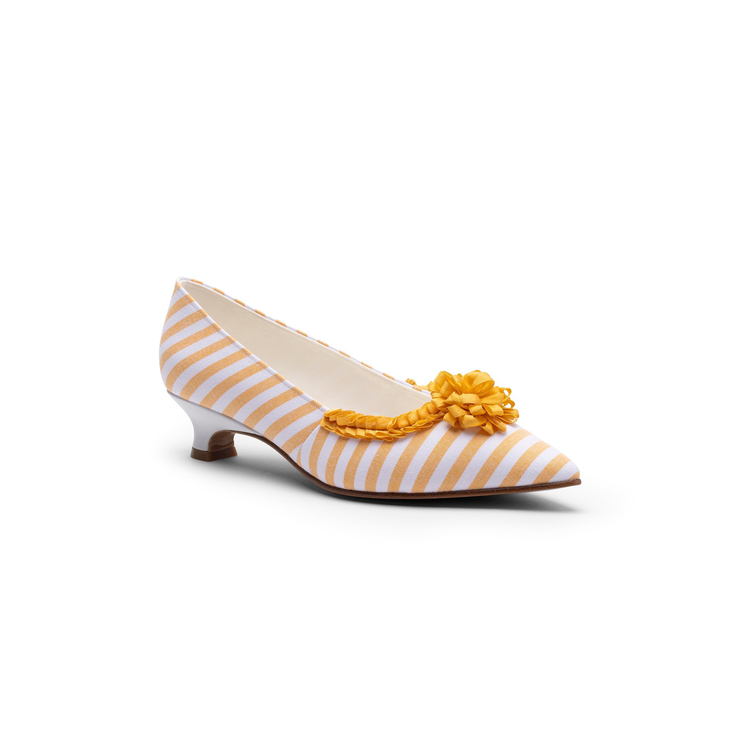 Josephine 18th Century Pumps (Yolk Yellow/White) – American