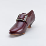 Kensington 18th Century Leather Shoes Wide (Bordeaux)