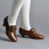 Kensington 18th Century Leather Shoes (Walnut)