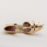 Lilith Vintage Flapper T-Straps Wide (Gold/Gold)