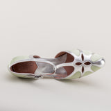 Lilith Vintage Flapper T-Straps Wide (Green/Silver)
