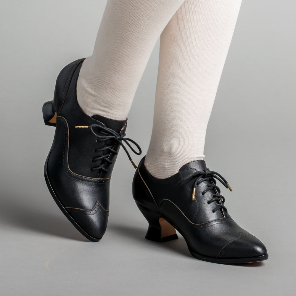 Londoner Edwardian Oxfords Wide (Black) 7W