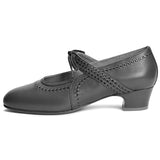 Margaret 1920s Shoes Wide (Red/Burgundy)