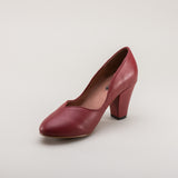 Marilyn Vintage Pumps Wide (Oxblood)