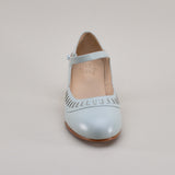 Marjorie 1920s Shoes (Blue Mist)