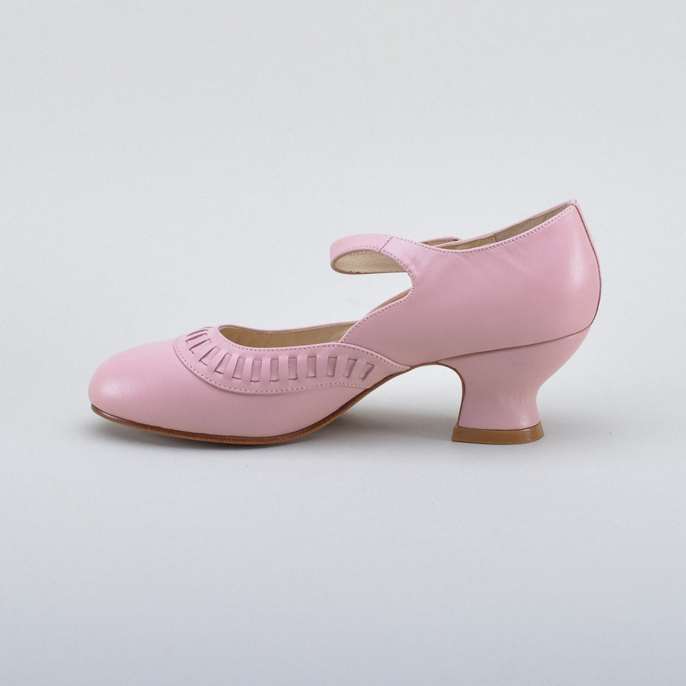 Marjorie 1920s Shoes (Blush Pink) 6 | Historically Accurate Footwear by American Duchess Marjorie 1920s Shoes (Blush Pink) 6 | Historically Accurate Footwear by American Duchess