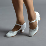 Marjorie 1920s Shoes (Soft White)