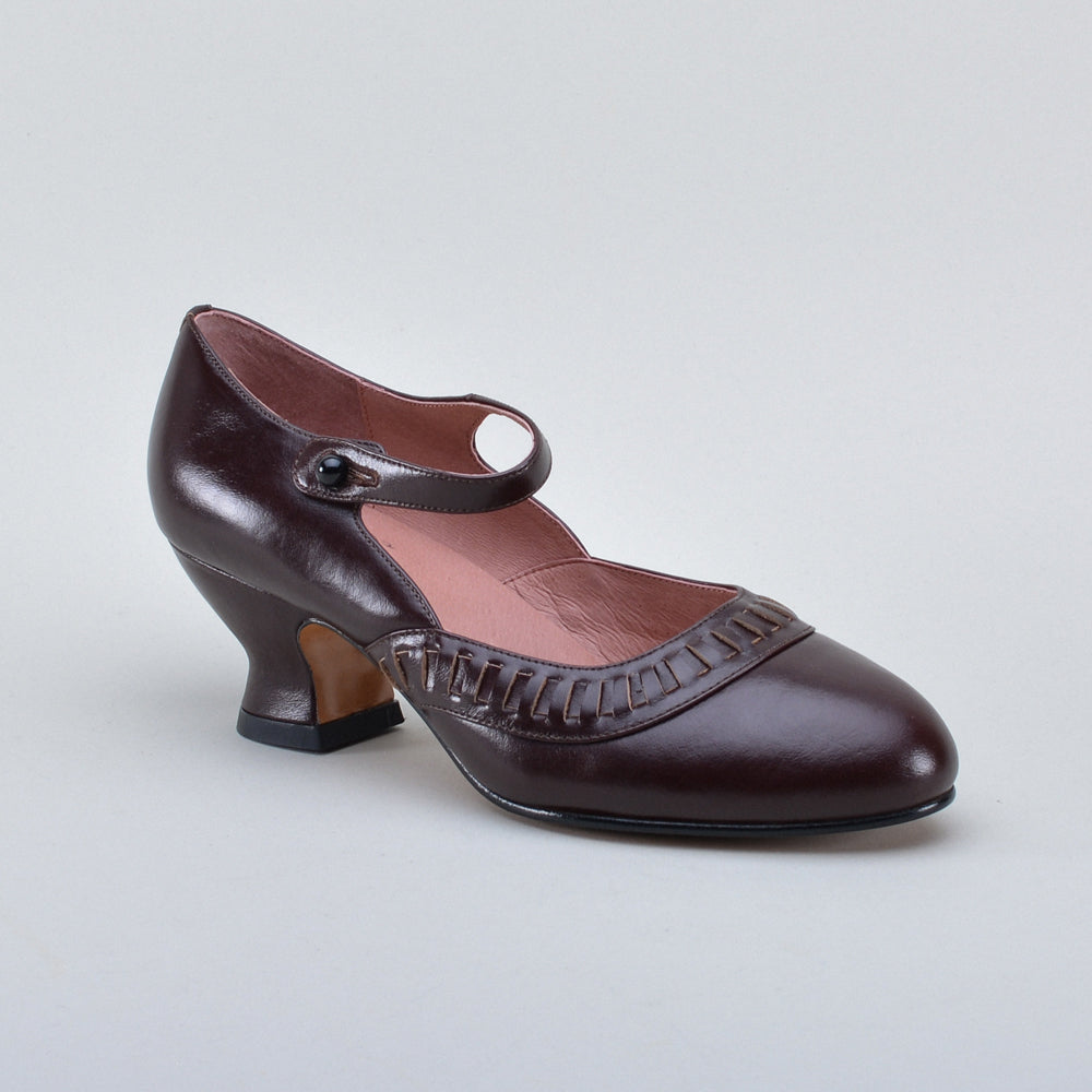Marjorie Women’s 1920s Shoes (Cordovan) – American Duchess